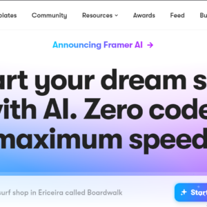 Introducing Framer: The Best no-code Free Website builder